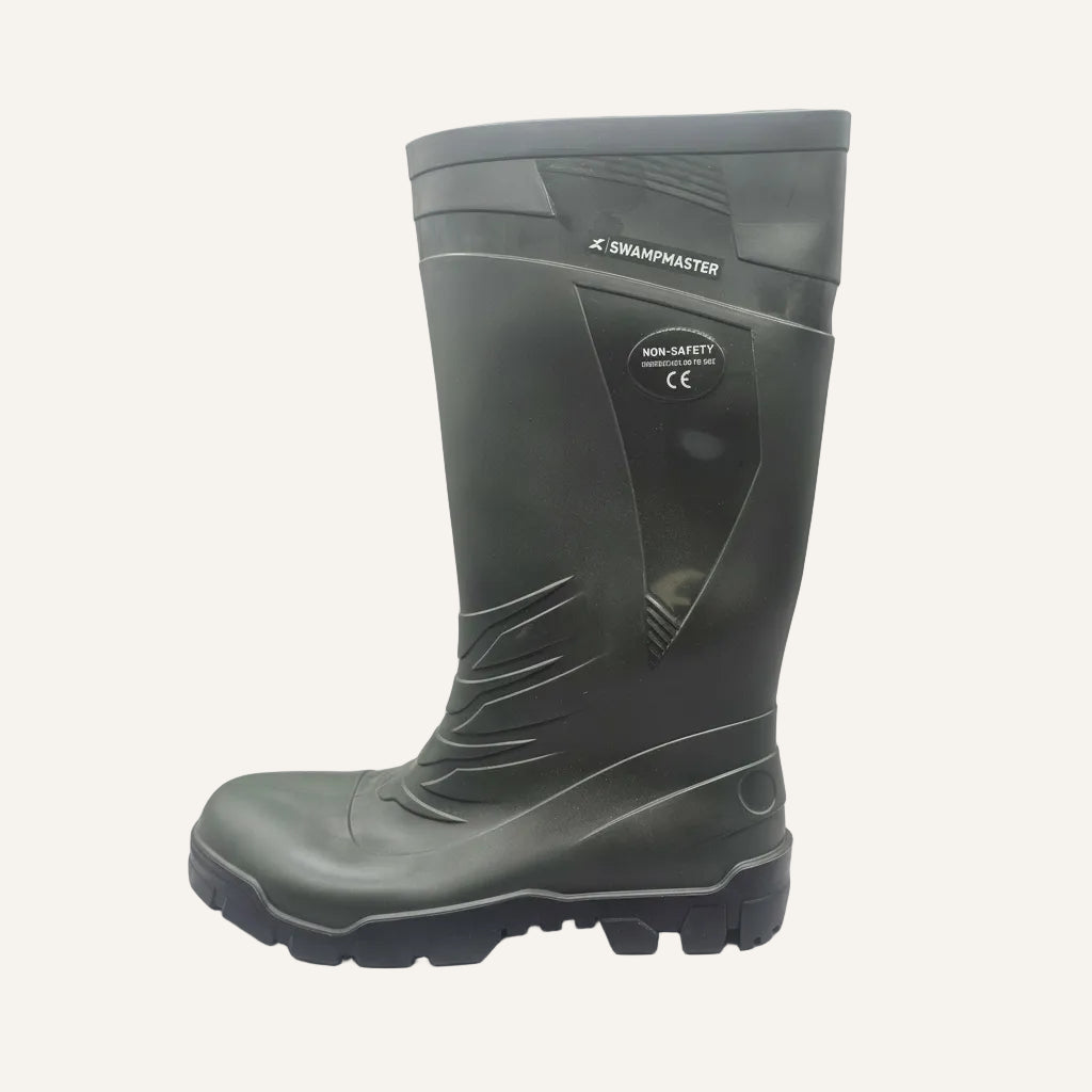 Swampmaster Vortex Non-Safety PVC Wellington Green | Waterproof Farm Wellingtons