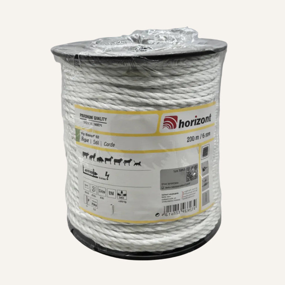 Hotline Horizont Farmer Rope R6 200m x 6mm | Electric Fence Rope