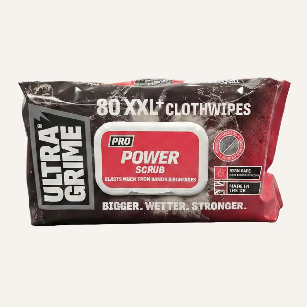 UltraGrime Pro Power Scrub XXL+ Clothwipes 80 Pack | Heavy Duty Cleaning Wipes
