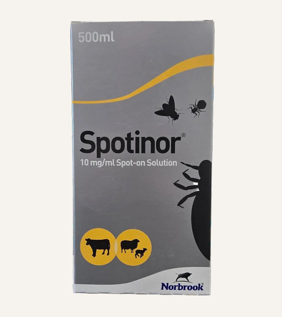 Spotinor 10mg/ml Spot-On Solution 500ml | Fly Control for Cattle & Sheep