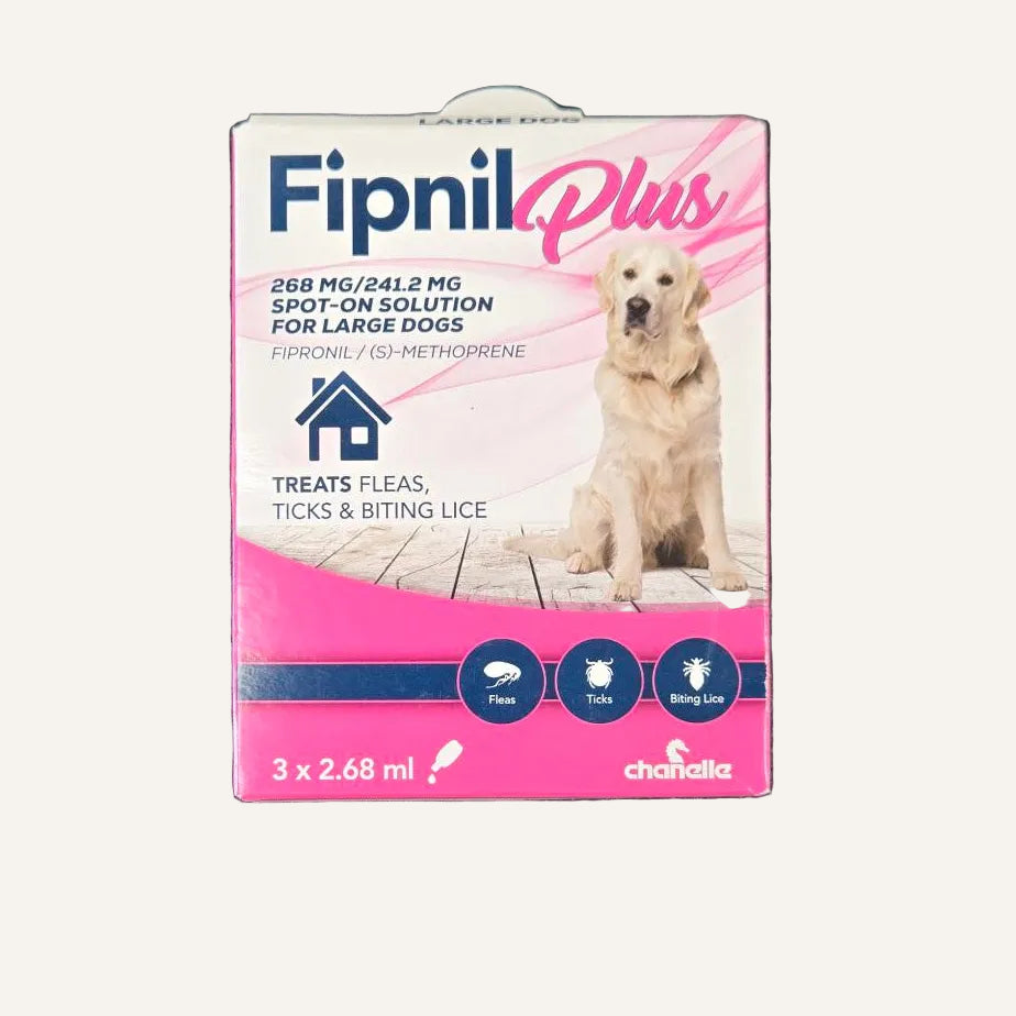 Fipnil Plus Spot-On 20-40kg Dog 3 Pipettes | Flea & Tick Treatment for Large Dogs