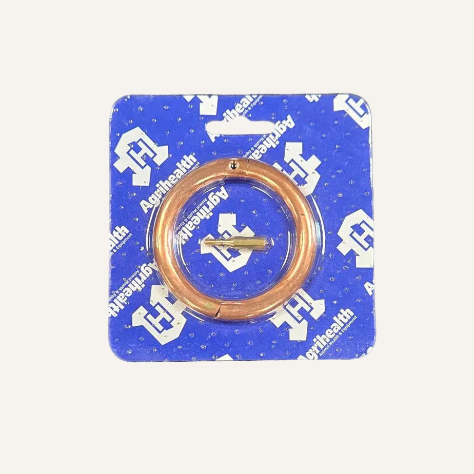 Agrihealth Bull Ring 2.75" Copper | Self-Piercing Copper Bull Nose Ring