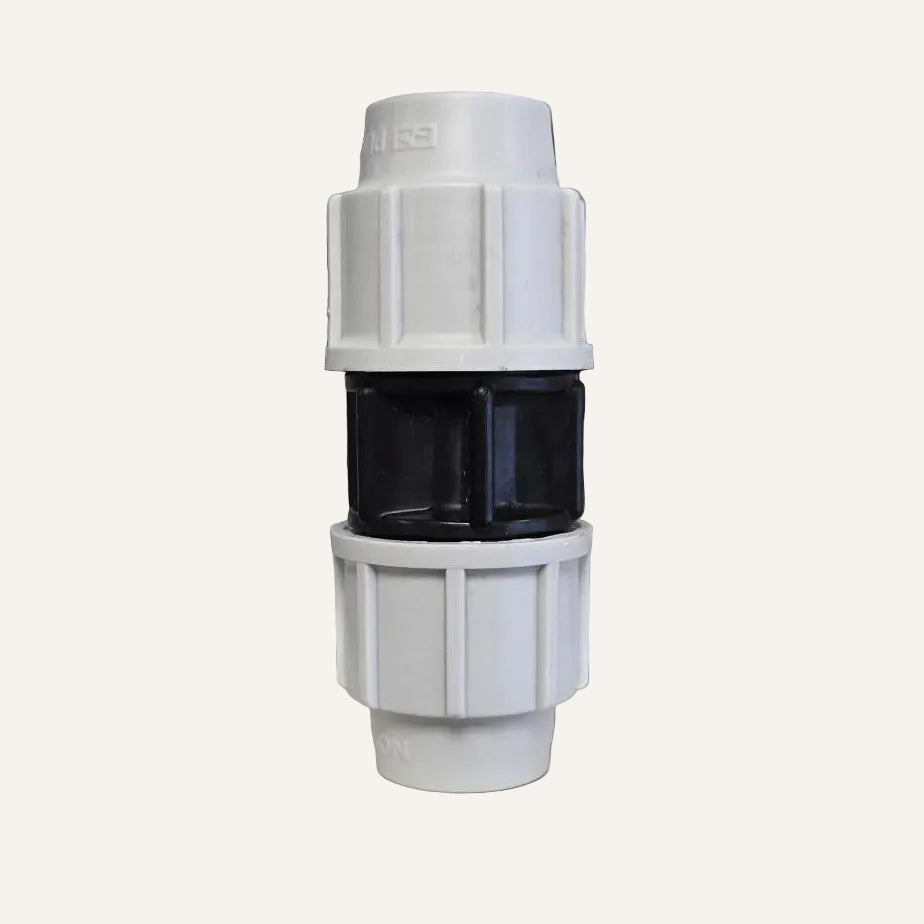 Plasson 20mm MDPE Pipe Coupling | Compression Water Pipe Connector