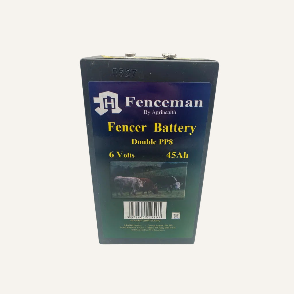 Fenceman Battery PP8 45Ah 6V | Electric Fence Energiser Battery