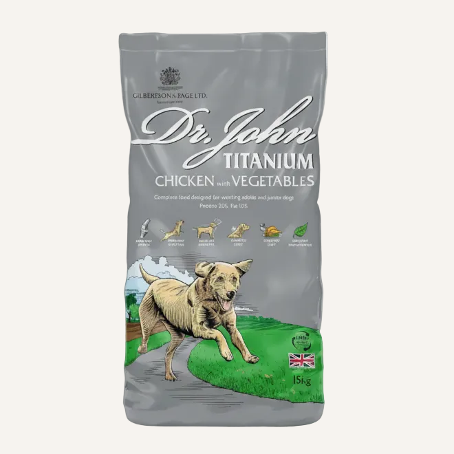 Dr John Titanium Dog Food 15kg | High Energy Working Dog Food