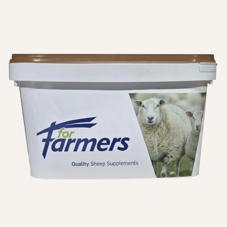 ForFarmers Energy + Fish Oil Lick Bucket Brown | High Energy Cattle & Sheep Supplement