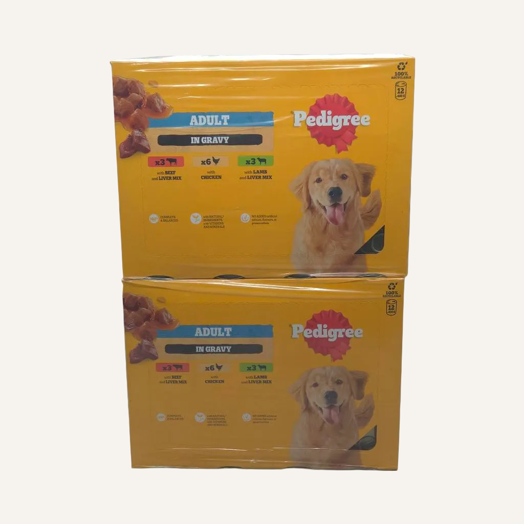 Pedigree Chum Dog Meat Pack of 24 | Complete Wet Dog Food