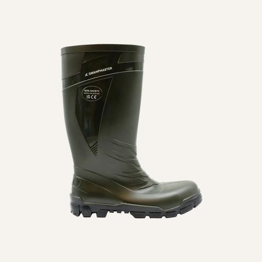 Swampmaster Vortex Non-Safety PVC Wellington Green | Waterproof Farm Wellingtons