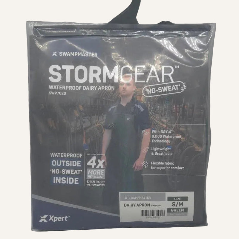 Swampmaster No-Sweat Stormgear Waterproof Dairy Apron Green | Waterproof Milking Apron