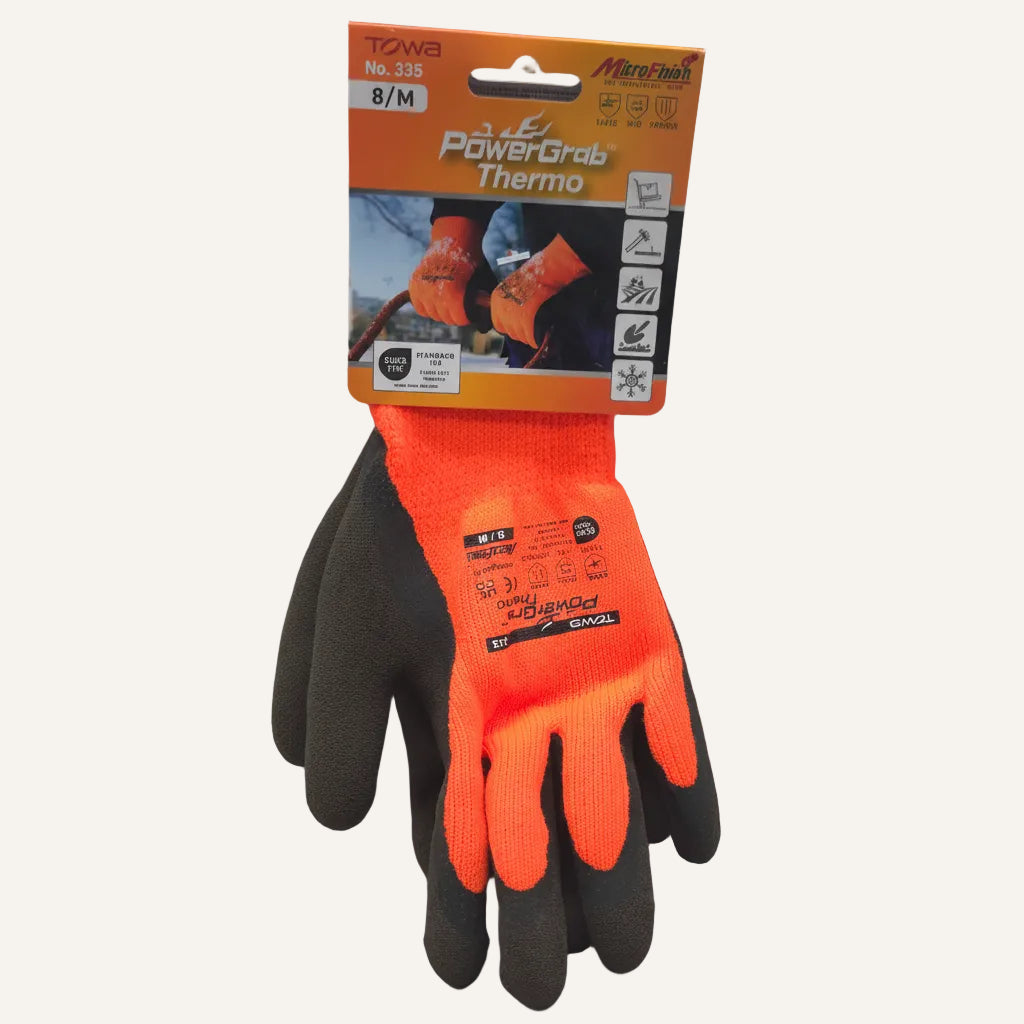 Powergrab Thermo Gloves | Thermal Grip Work Gloves for Farming & Outdoor Work
