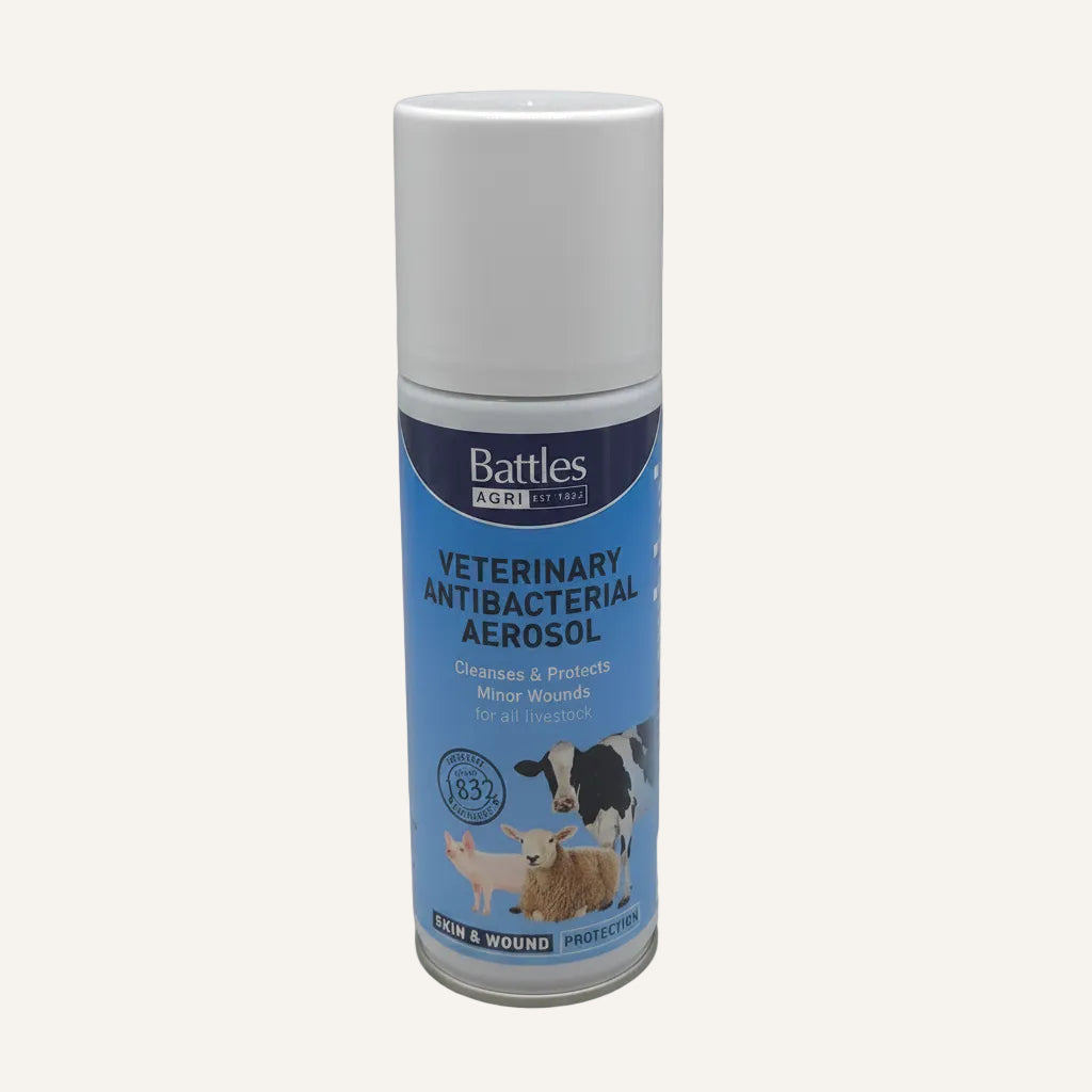 Battles Veterinary Antibacterial Aerosol 150g | Antibacterial Spray for Livestock