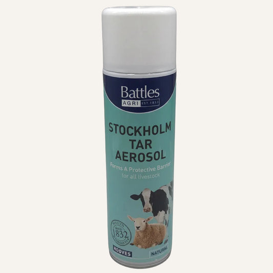 Battles Stockholm Tar Spray | Aerosol Hoof & Skin Care Spray for Livestock