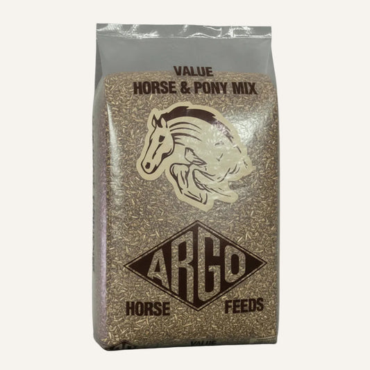 Argo Value Horse & Pony Mix 20kg | High Fibre Non-Heating Horse Feed