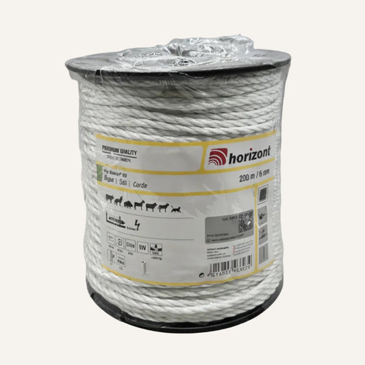 Hotline Horizont Farmer Rope R6 200m x 6mm | Electric Fence Rope