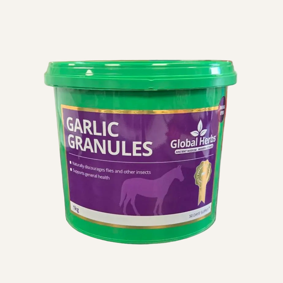 Global Herbs Garlic Granules 1kg | Natural Garlic Supplement for Horses