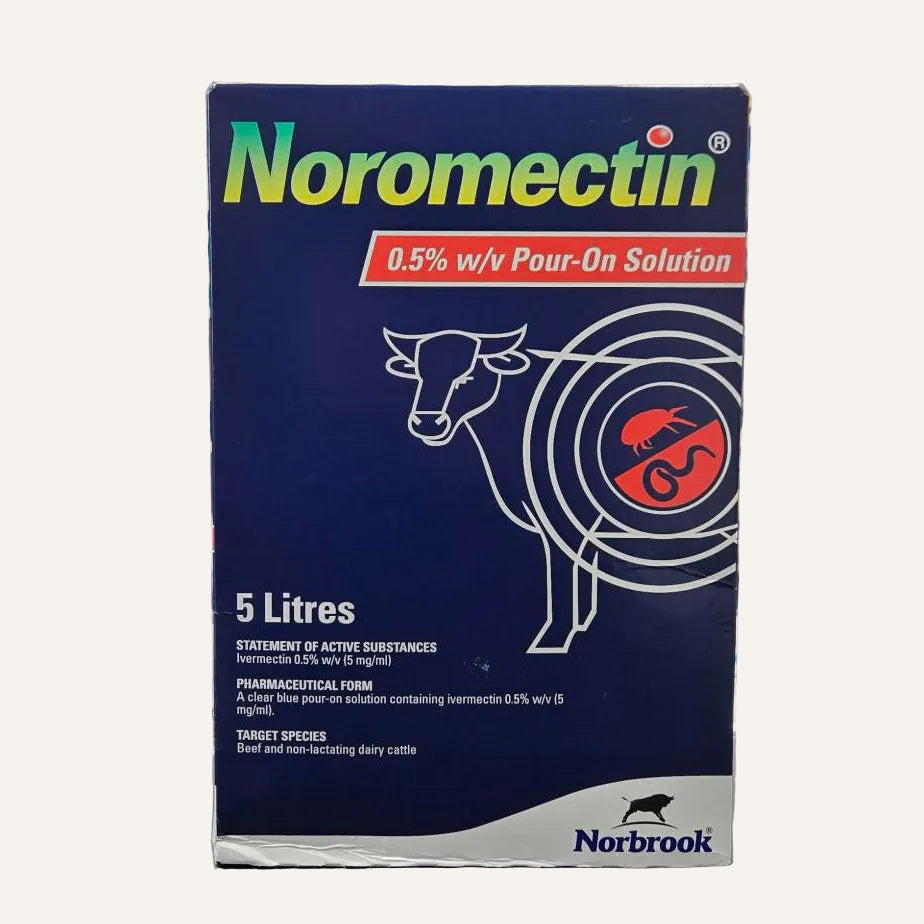 Norbrook Noromectin Pour-On for Cattle 5 Litre | Ivermectin Pour-On Wormer