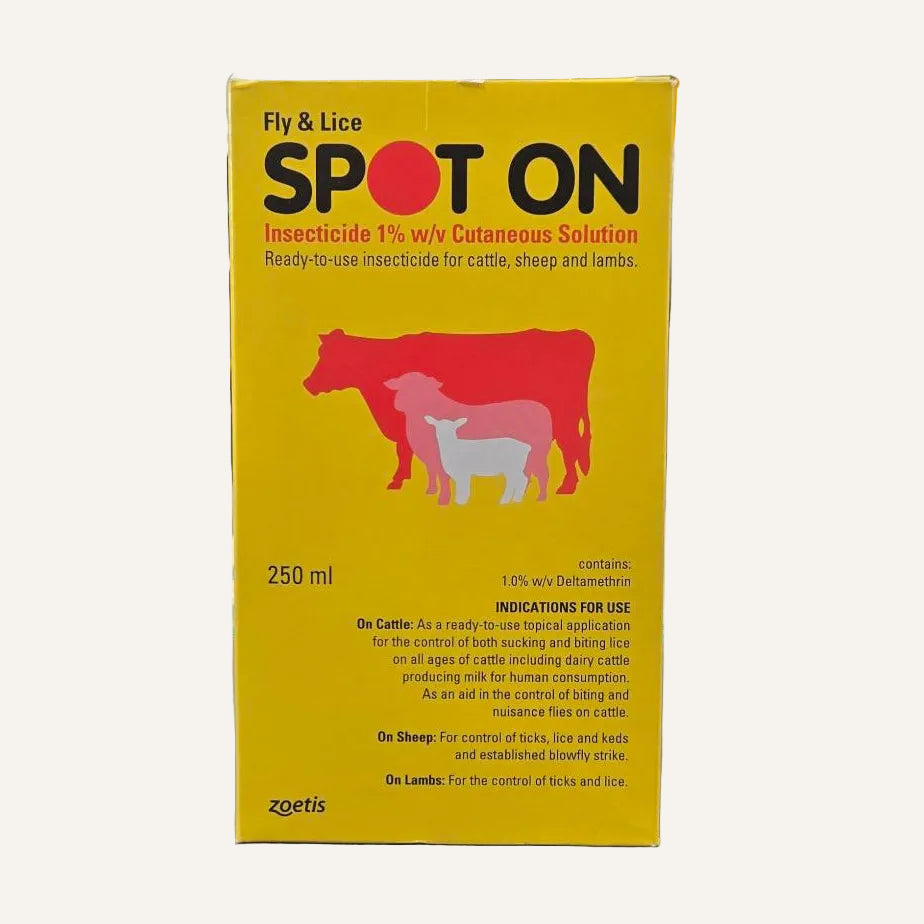 Spot On Fly & Lice 250ml | Fly & Lice Control for Cattle and Sheep