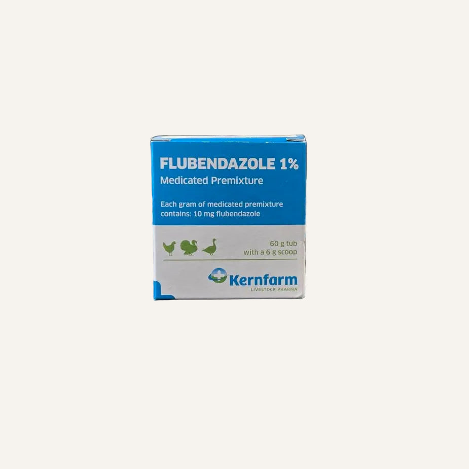 Kernfarm Flubendazole 1% 60g | Poultry Wormer for Chickens & Poultry