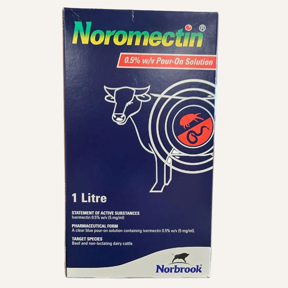 Norbrook Noromectin Pour-On for Cattle 1 Litre | Ivermectin Pour-On Wormer