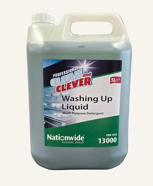 Clean & Clever Washing Up Liquid 5 Litre | Lemon Washing Up Liquid