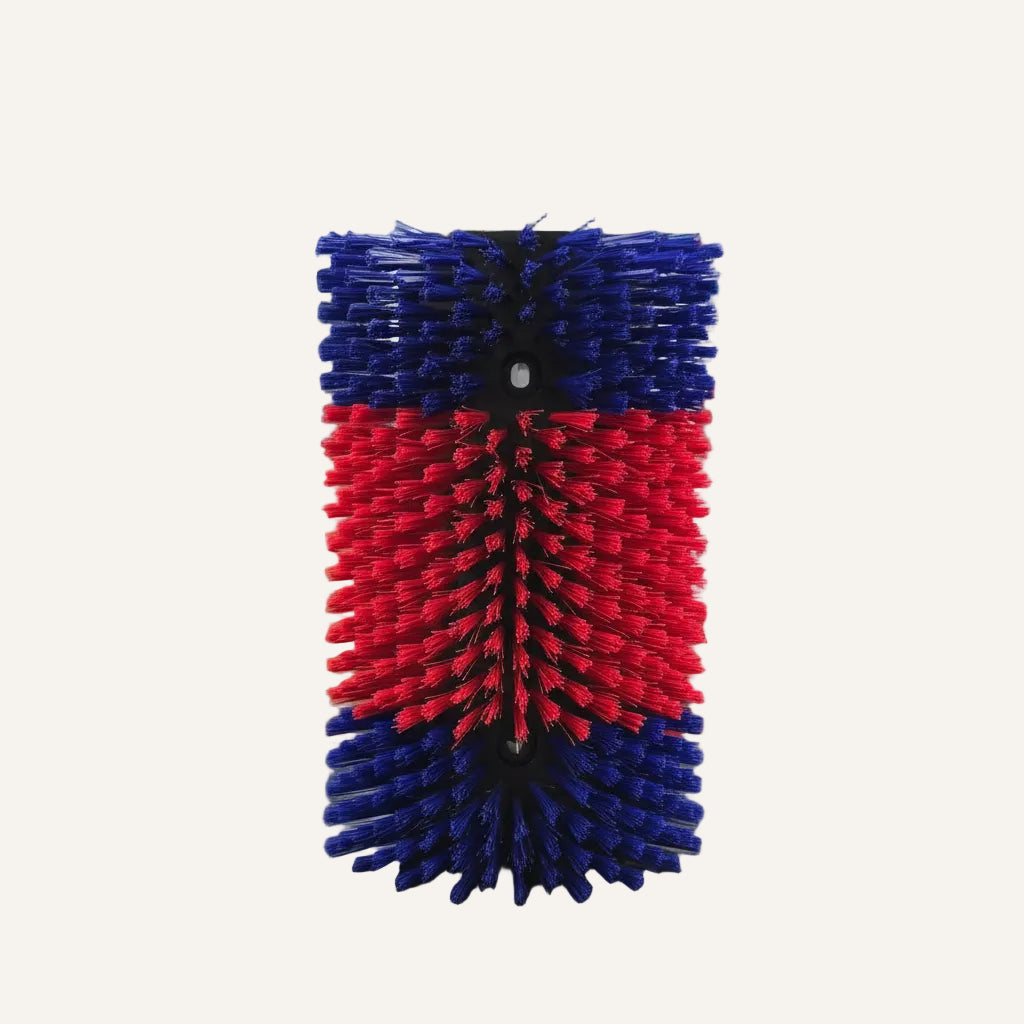 Kerbl Semi-Circular Scratch Brush XL Blue/Red | Cattle & Horse Grooming Brush