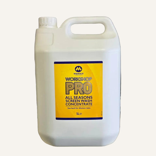 Morris Workshop Pro All Seasons Screenwash 5L | Concentrated Screen Wash
