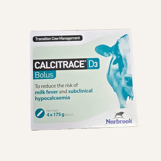 Norbrook Calcitrace D3 Bolus 175g x 4 | Milk Fever Support for Cows