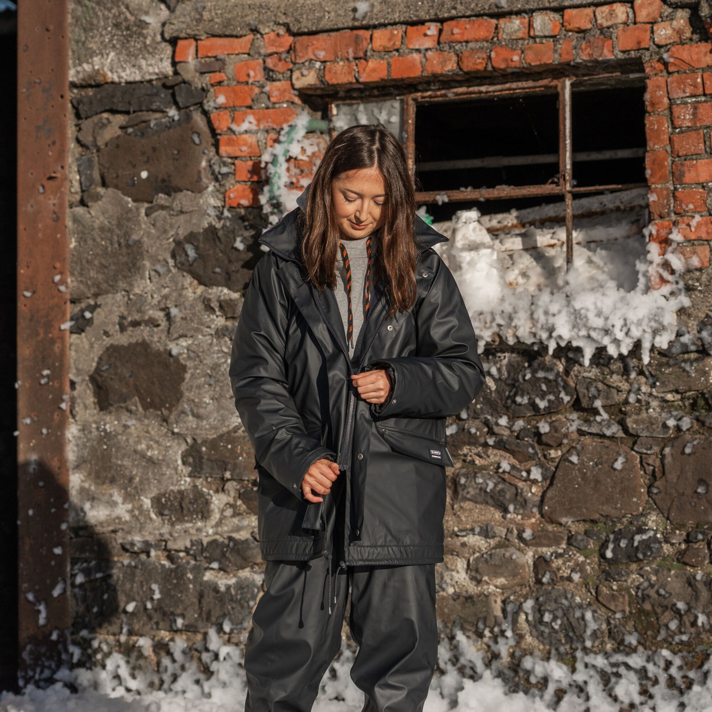Swampmaster No-Sweat Thermgear Waterproof Jacket Navy | Insulated Farm Waterproof Jacket