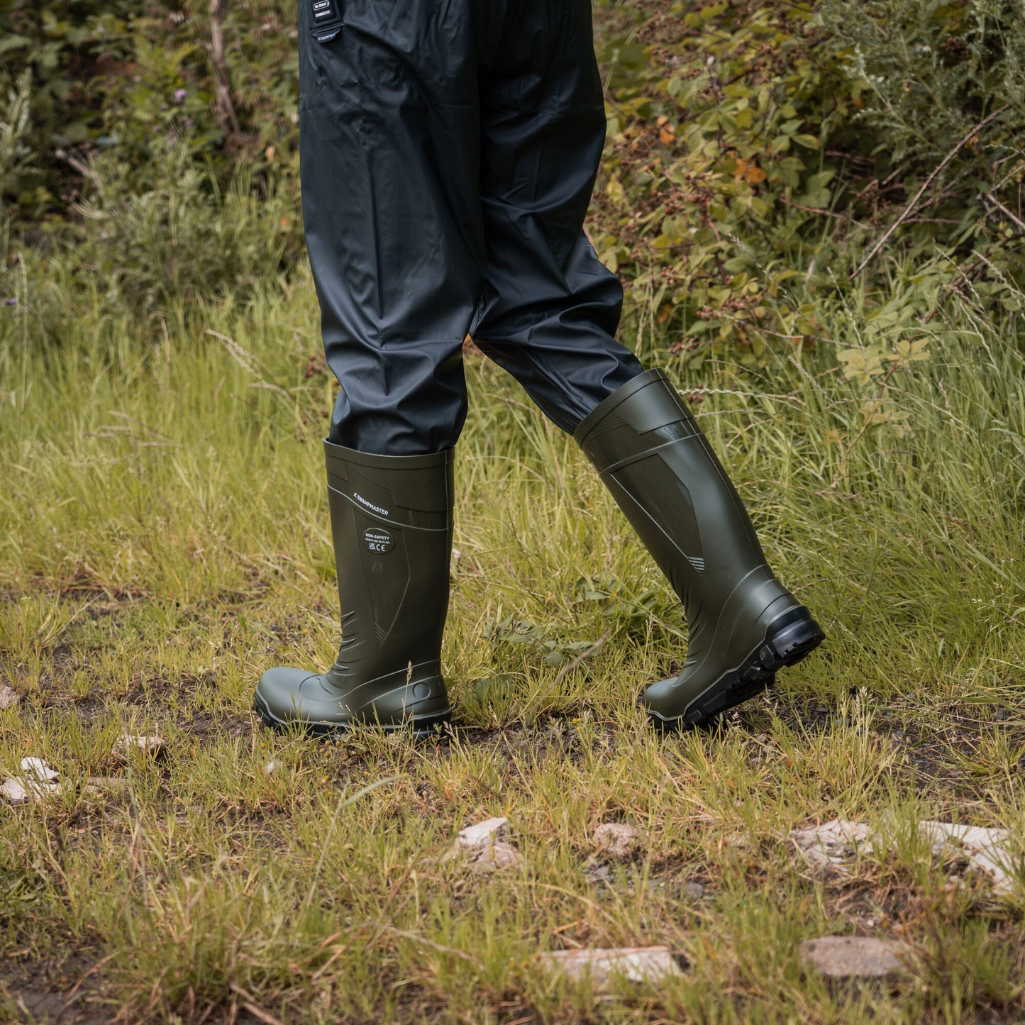 Swampmaster Vortex Non-Safety PVC Wellington Green | Waterproof Farm Wellingtons