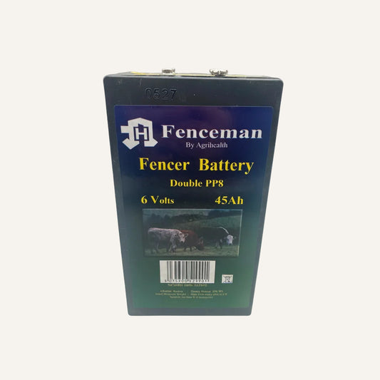 Fenceman Battery PP8 45Ah 6V | Electric Fence Energiser Battery