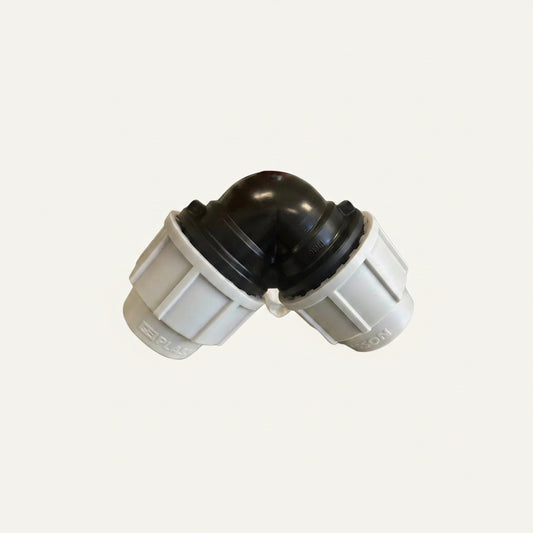 Plasson MDPE Pipe Elbow | 90° Compression Water Pipe Fitting