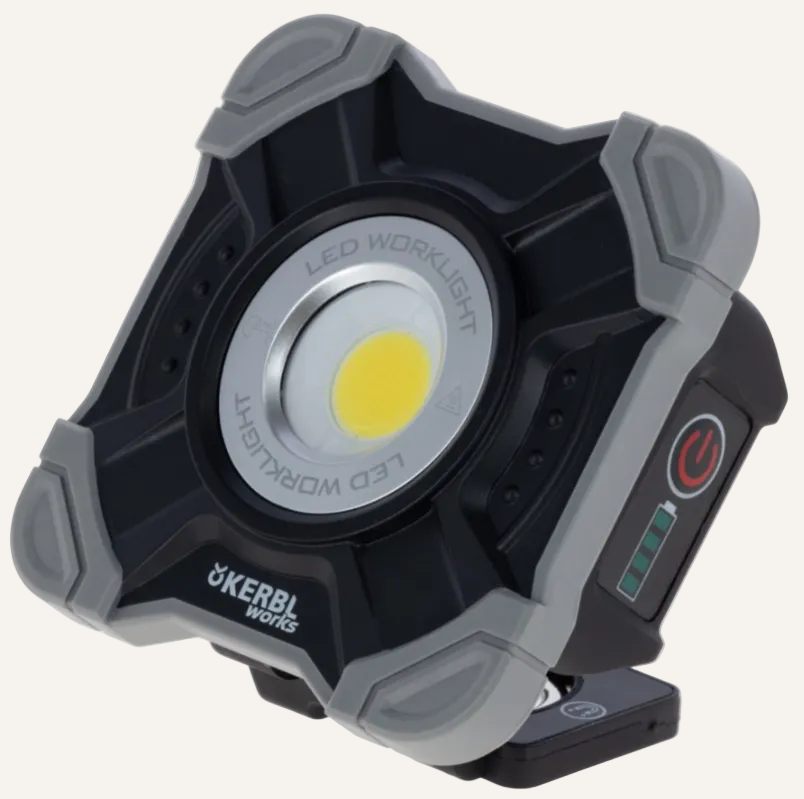 Kerbl WorkFire 2200 Rechargeable LED Spotlight 345627 | 2200lm