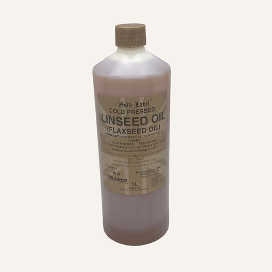 Gold Label Linseed Oil 1L | Traditional Feed Supplement for Horses & Livestock