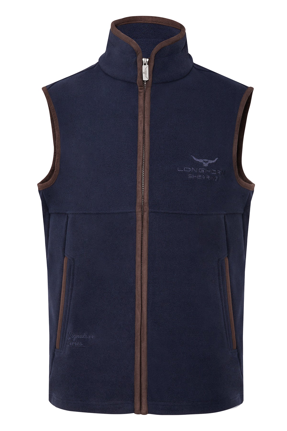 Longhorn Shearing Oxford Gilet Navy | Fleece Country Bodywarmer