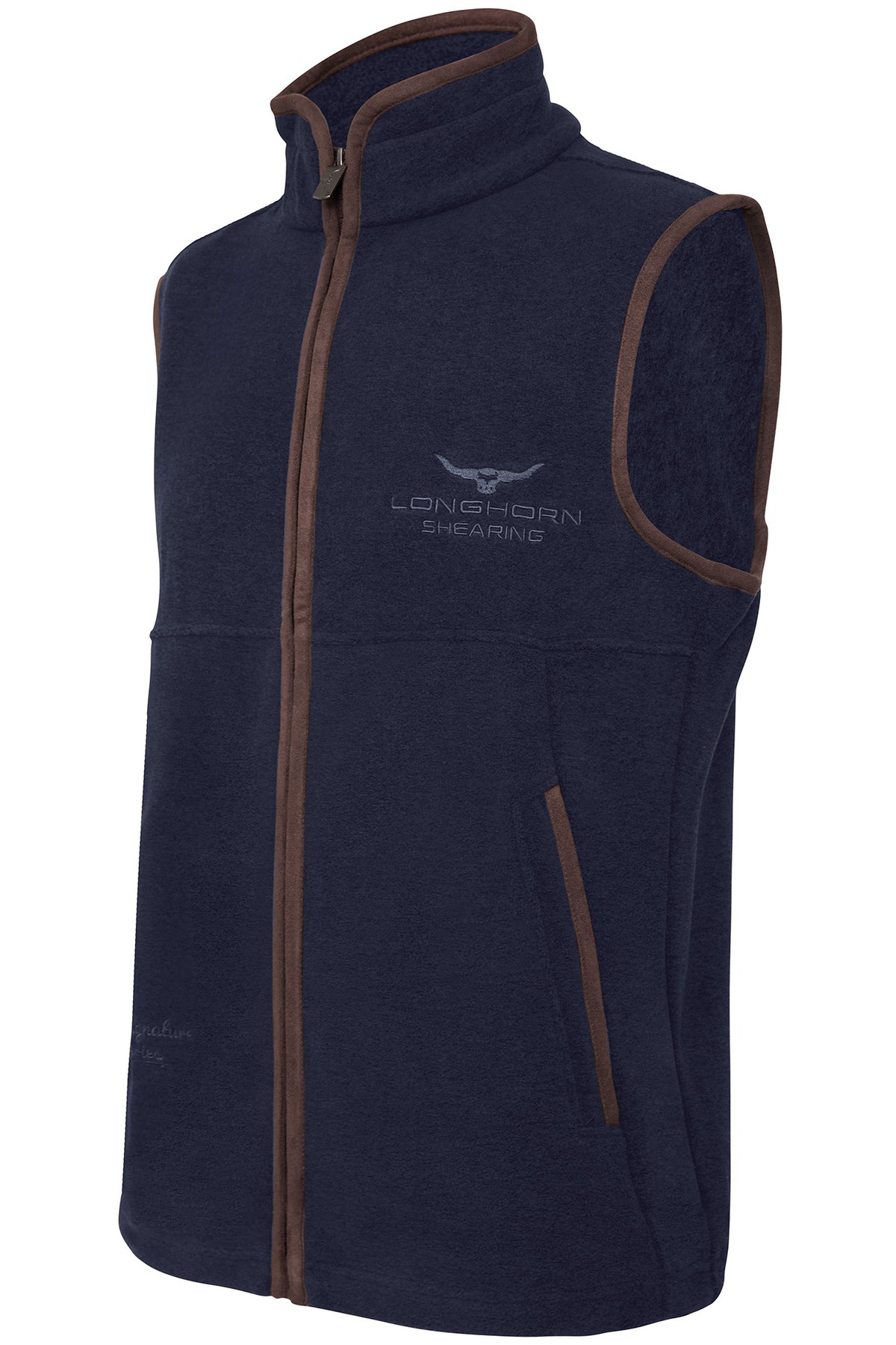 Longhorn Shearing Oxford Gilet Navy | Fleece Country Bodywarmer