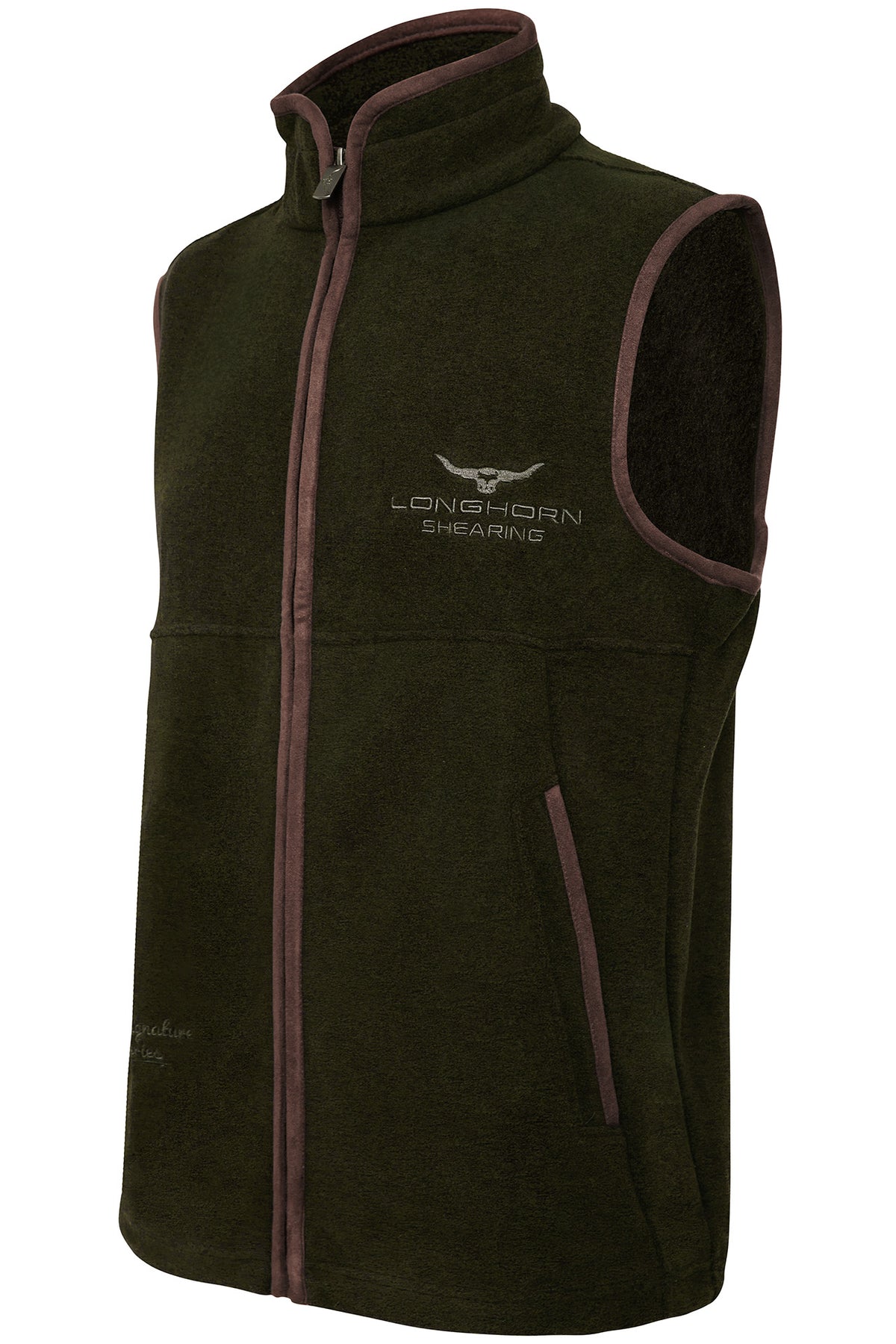 Longhorn Shearing Wessex Gilet Dark Green | Fleece Country Bodywarmer