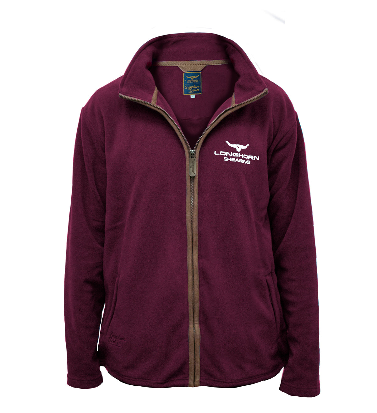 Longhorn Shearing Highland Fleece Burgundy | Country Fleece Jacket