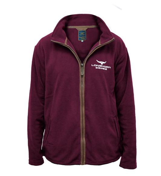 Longhorn Shearing Highland Fleece Burgundy | Country Fleece Jacket