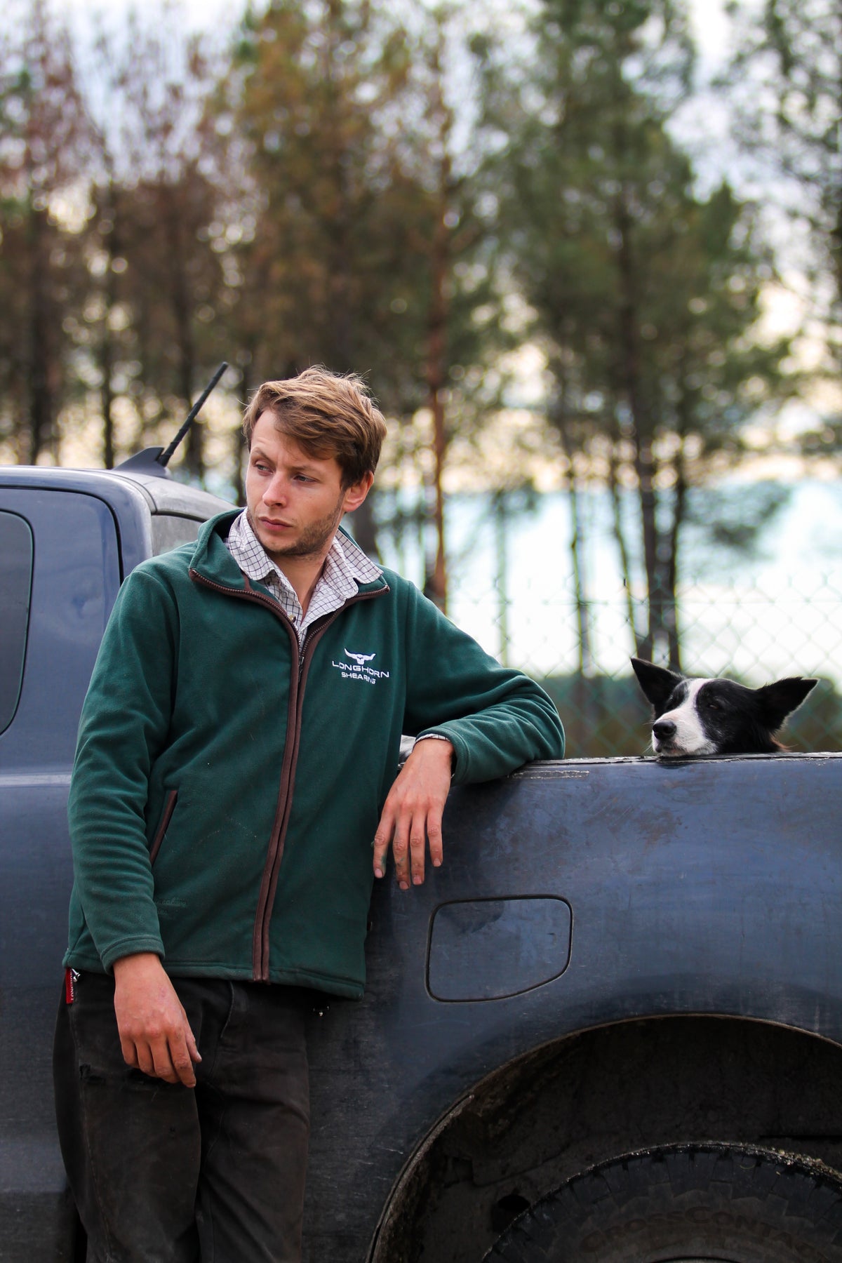 Longhorn Shearing Highland Fleece Dark Green | Country Fleece Jacket