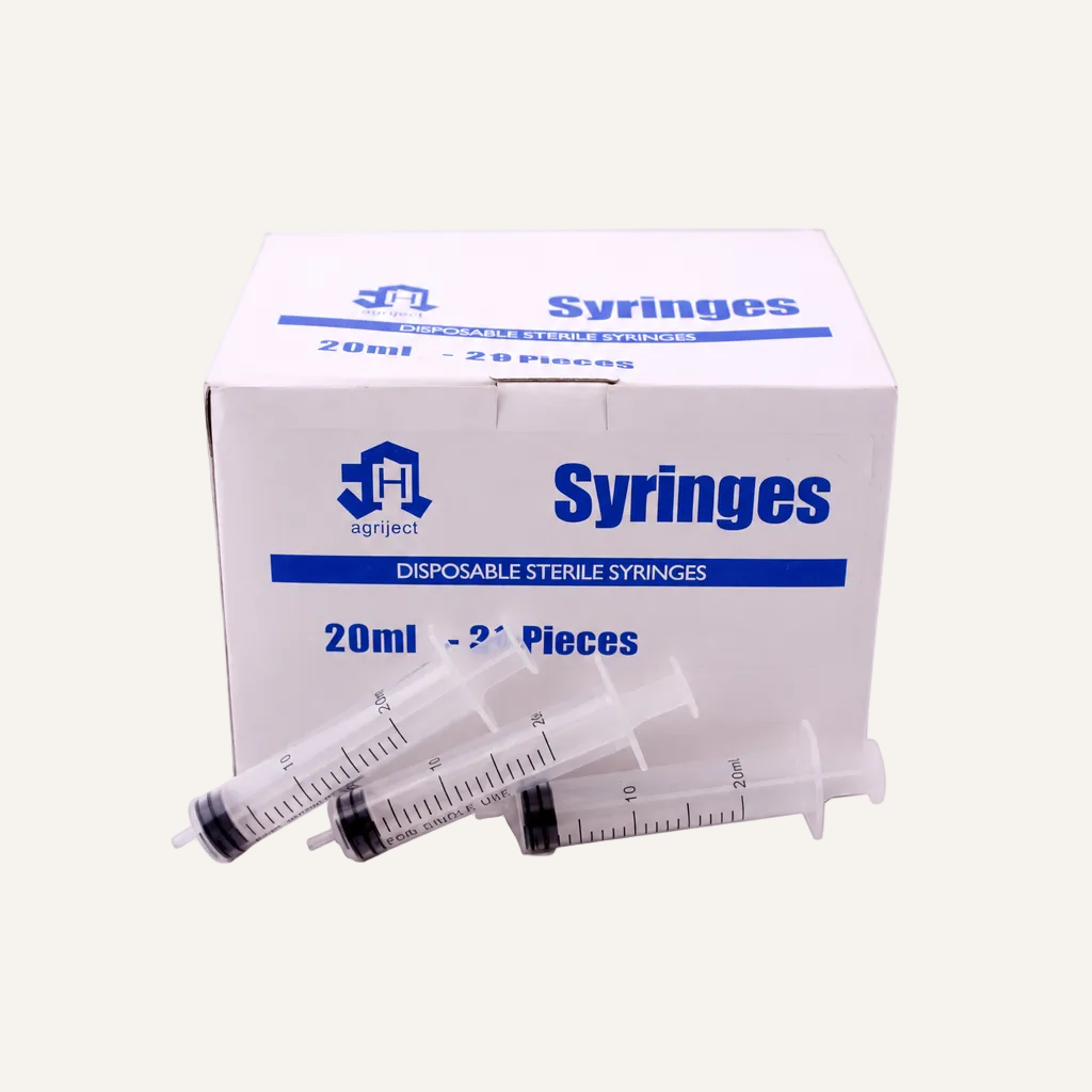 Agriject Disposable Syringes Box | 2ml, 5ml, 10ml, 20ml, 30ml & 50ml